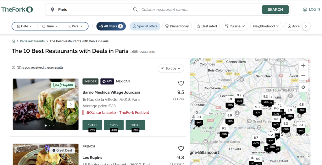 the-fork-paris The Fork Paris Busca por Restaurante