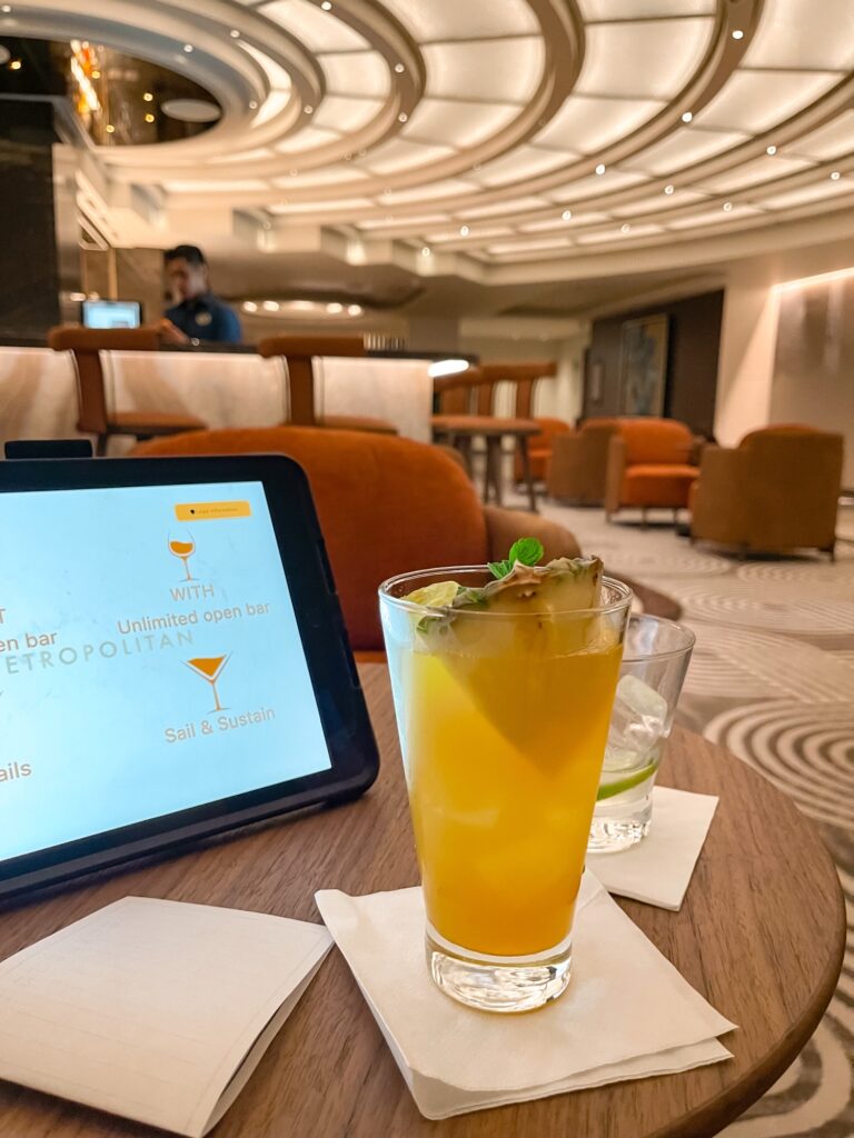 Pacote de bebidas em cruzeiro vale a pena